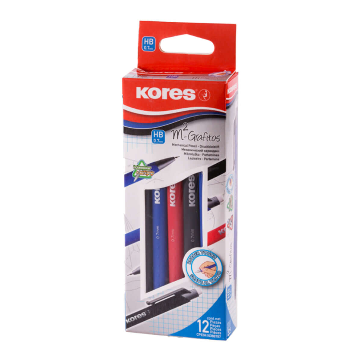 Set creion mecanic Kores si mine, 0.5 mm, blister Set creion mecanic Kores si mine, 0.5 mm, blister